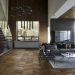 Parchet triplustratificat Oak Chevron Dark Brown Kahrs